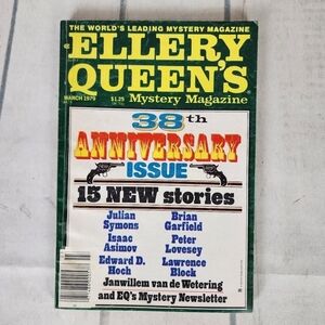 Vintage 70s Ellerly Queen's Mystery Magazine 38th  Anniversary Edition Paperback